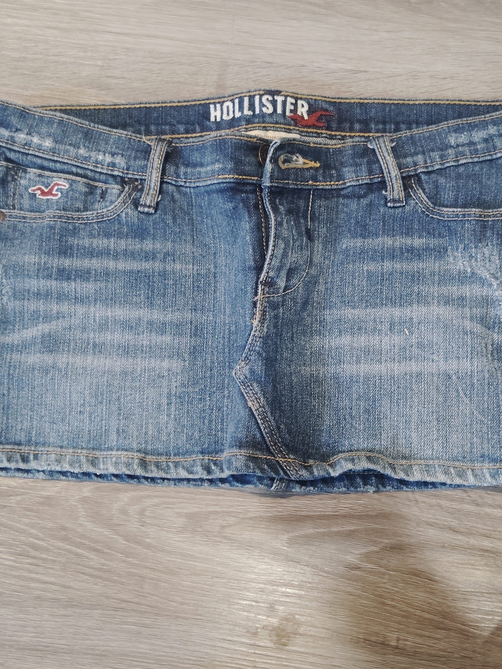 Hollister Blue Denim Mini Skirt
